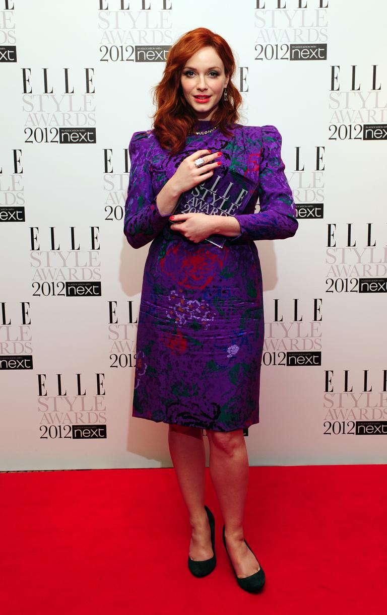 The 2012 Elle Style Awards Christina Hendricks With Her Award For Best Tv Star The 2012 Elle Style Awards Christina Hendricks With Her Award For Best Tv Star