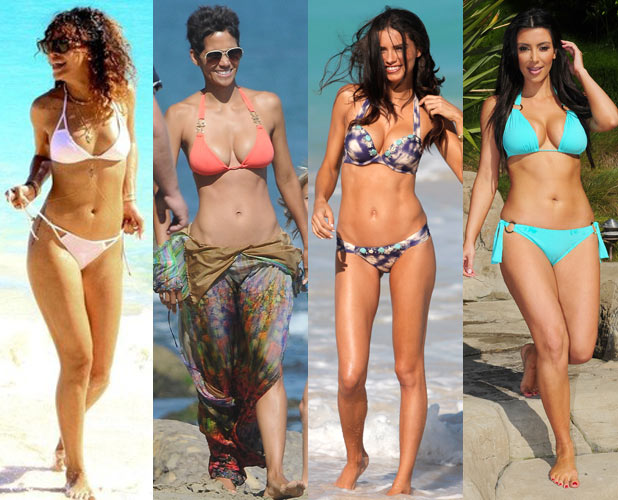 10 Best Female Celebrity Beach Bodies Rihanna, Kim Kardashian pictures