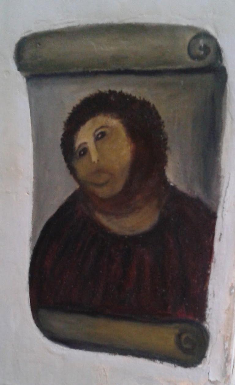 Jesus Christ fresco painting ruined by botched restoration attempt