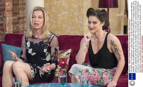X Factor Katie Waissel Ice Hopkins In Tattoo Debate This Morning 39 Tv Programme London Katie Hopkins And Waissel