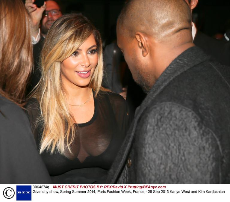 Kim Kardashian And Kanye West Givenchy Show Spring Summer 2014 Paris Fashion Week Kim Kardashian And Kanye West Givenchy Show Spring Summer 2014 Paris Fashion Week