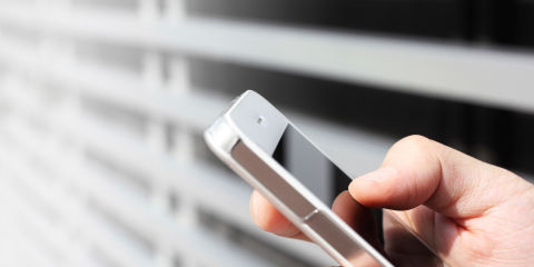 Woman using smartphone