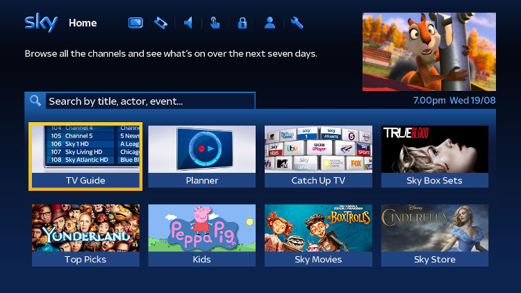 Sky Homepage Sky Homepage