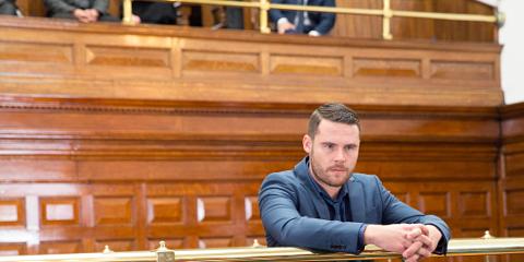 Aaron arrives in court and the charge is read out to him 