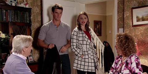 Tracy returns home to find Ken entertaining Nessa again