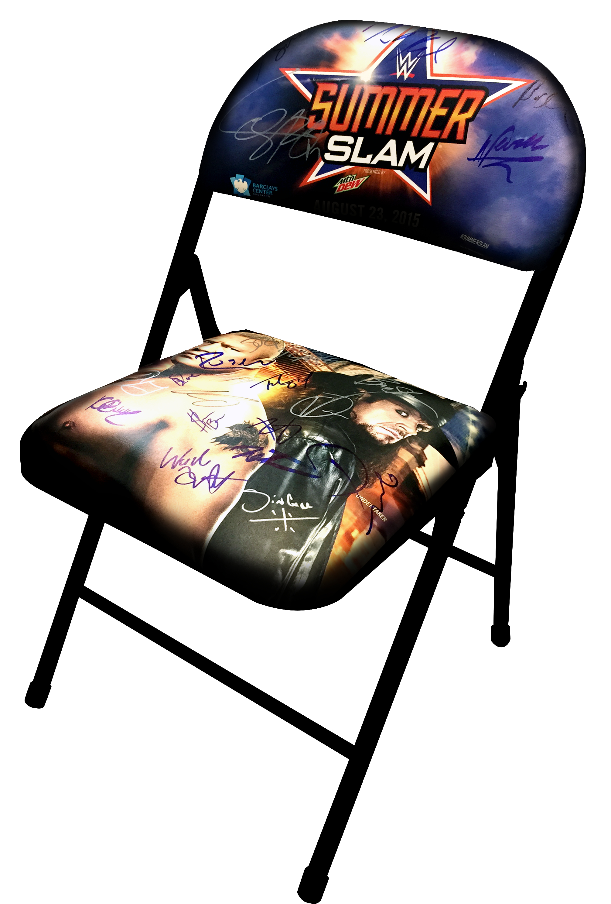 Win a moneycan'tbuy SummerSlam 2015 chair signed by 21 WWE Superstars