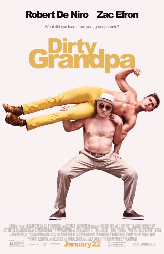 Robert De Niro lifts Zac Efron above his head in this new Dirty Grandpa