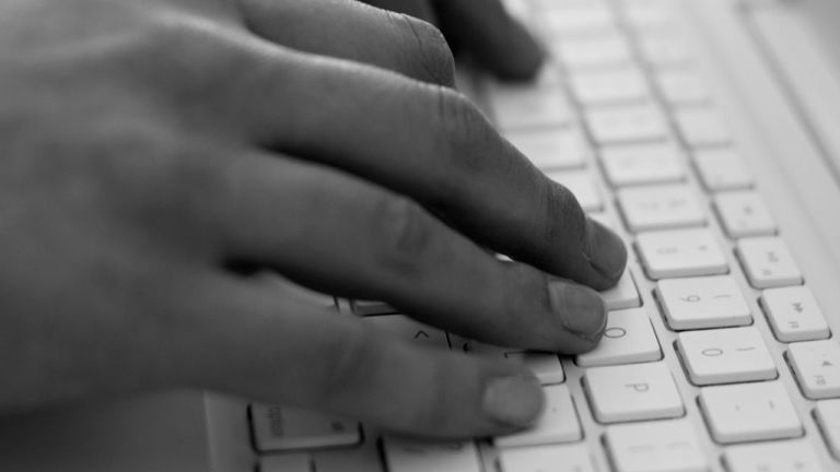 A computer keyboard