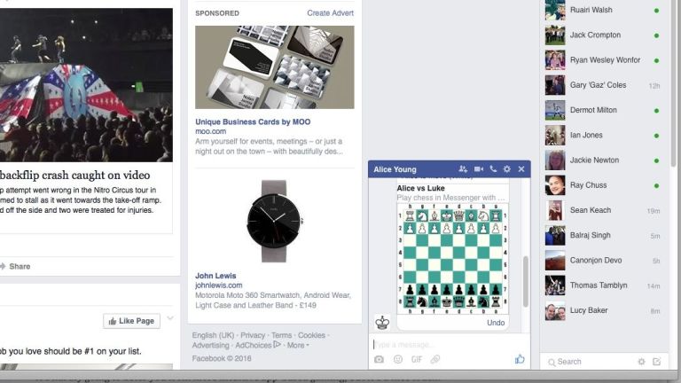 Facebook Messenger Chess
