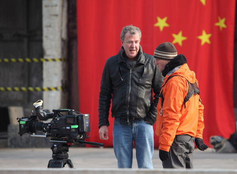 Jeremy Clarkson filming Top Gear in China