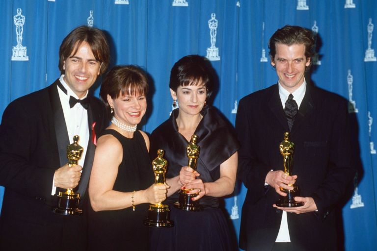 Peter Capaldi with his oscar at the 67th Academy Award Ceremony