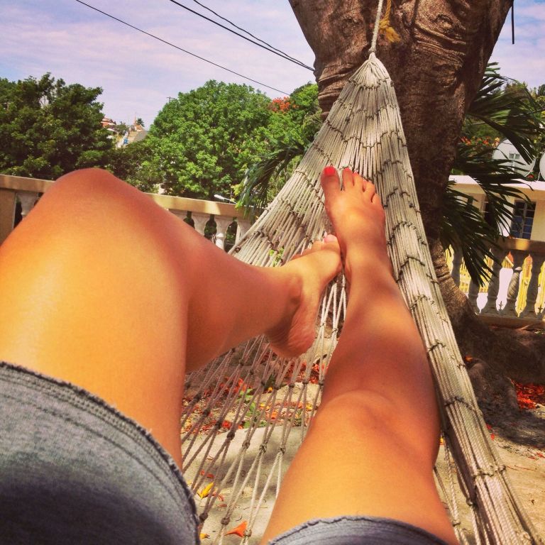 Foot selfie