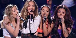 Singers Perrie Edwards, Jade Thirlwall, Leigh-Anne Pinnock and Jesy Nelson of Little Mix perform onstage during the Teen Choice Awards 2015 at the USC Galen Center on August 16, 2015 in Los Angeles, California.