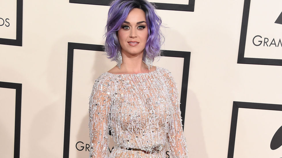 Katy Perry arriving at the 57th Annual Grammy Awards