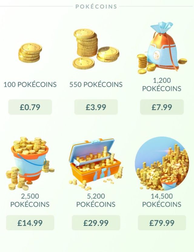Pokemon Go, Pikachu Gold, Pokecoins