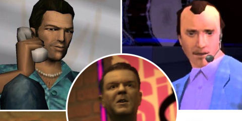 Grand Theft Auto celebrities from the game series, GTA IV, GTA Vice City, GTA San Andreas, Ray Liotta, Phil Collins, Ricky Gervais, Frankie Boyle, Shaun Ryder