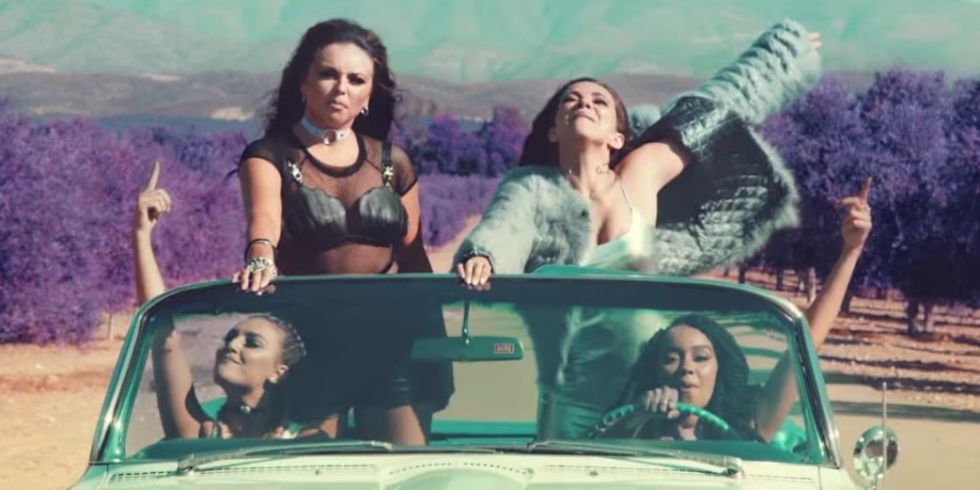 little mix fans have spotted another example of perrie throwing