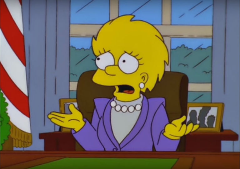 President Lisa Simpson in 'Bart to the Future'