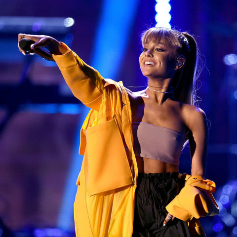 LAS VEGAS, NV - SEPTEMBER 24: Recording artist Ariana Grande performs onstage at the 2016 iHeartRadio Music Festival at T-Mobile Arena on September 24, 2016 in Las Vegas, Nevada.