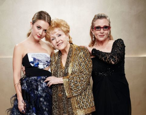 Debbie Reynolds with granddaughter Billie Lourd and daughter Carrie Fisher