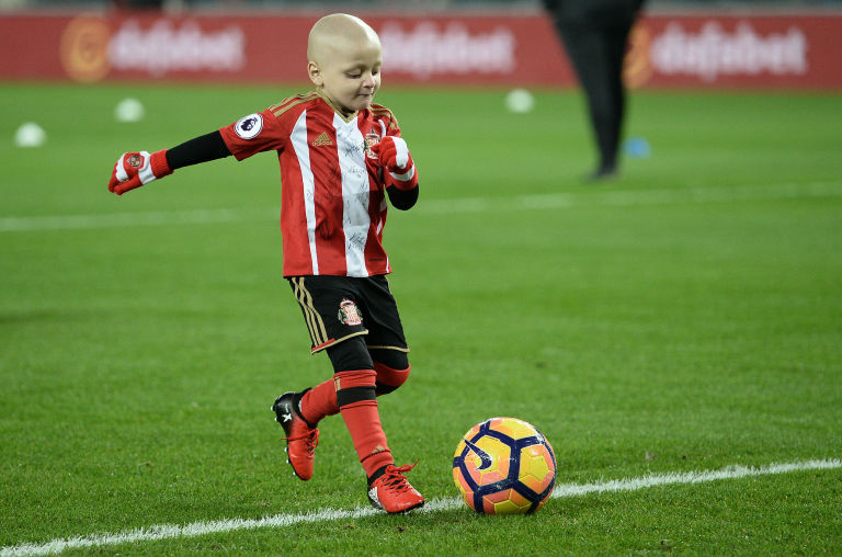 Bradley Lowery scores against Chelsea
