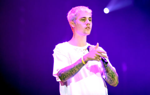 Justin Bieber performing in Atlantic City, New Jersey