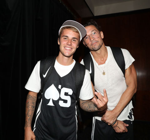 Justin Bieber and Carl Lentz attend 2017 Aces Charity Celebrity Basketball Game