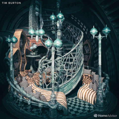 Tim Burton inspired bedroom