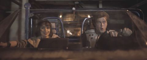 Emilia Clarke and Alden Ehrenreich in Solo: A Star Wars Story