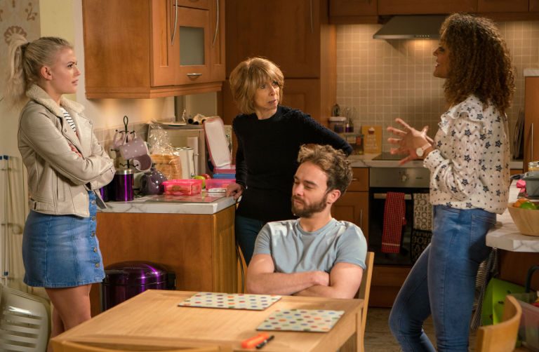 David Platt introduces Emma to Gail and Bethany in Coronation Street