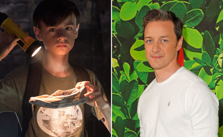Jaeden Lieberher, James McAvoy, Bill Denbrough, IT: Chapter Two characters old and young