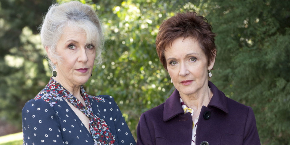debra lawrance and jackie woodburne as liz conway and susan kennedy in neighbours - Christmas In Conway Cast debra lawrance and jackie woodburne as liz conway and susan kennedy in neighbours - Christmas In Conway Cast
