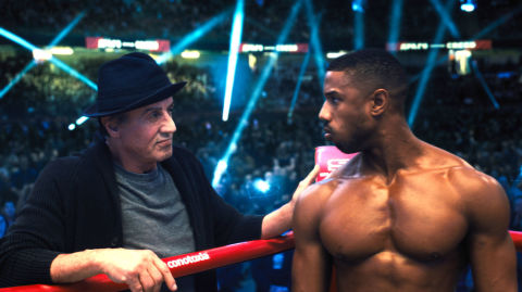 Sylvester Stallone as Rocky Balboa, Michael B. Jordan as Adonis Creed, Creed 2
