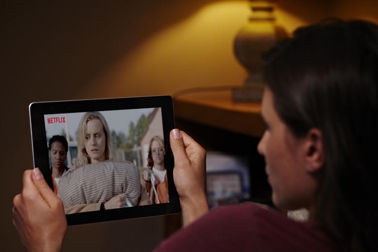 Netflix running on a mobile device
